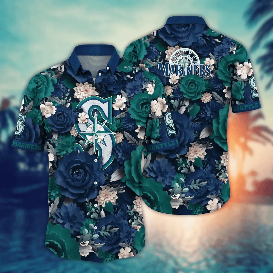 Seattle Mariners MLB Flower Aloha Hawaiian Shirt, Custom Summer Football Shirts VPHWA2451154888