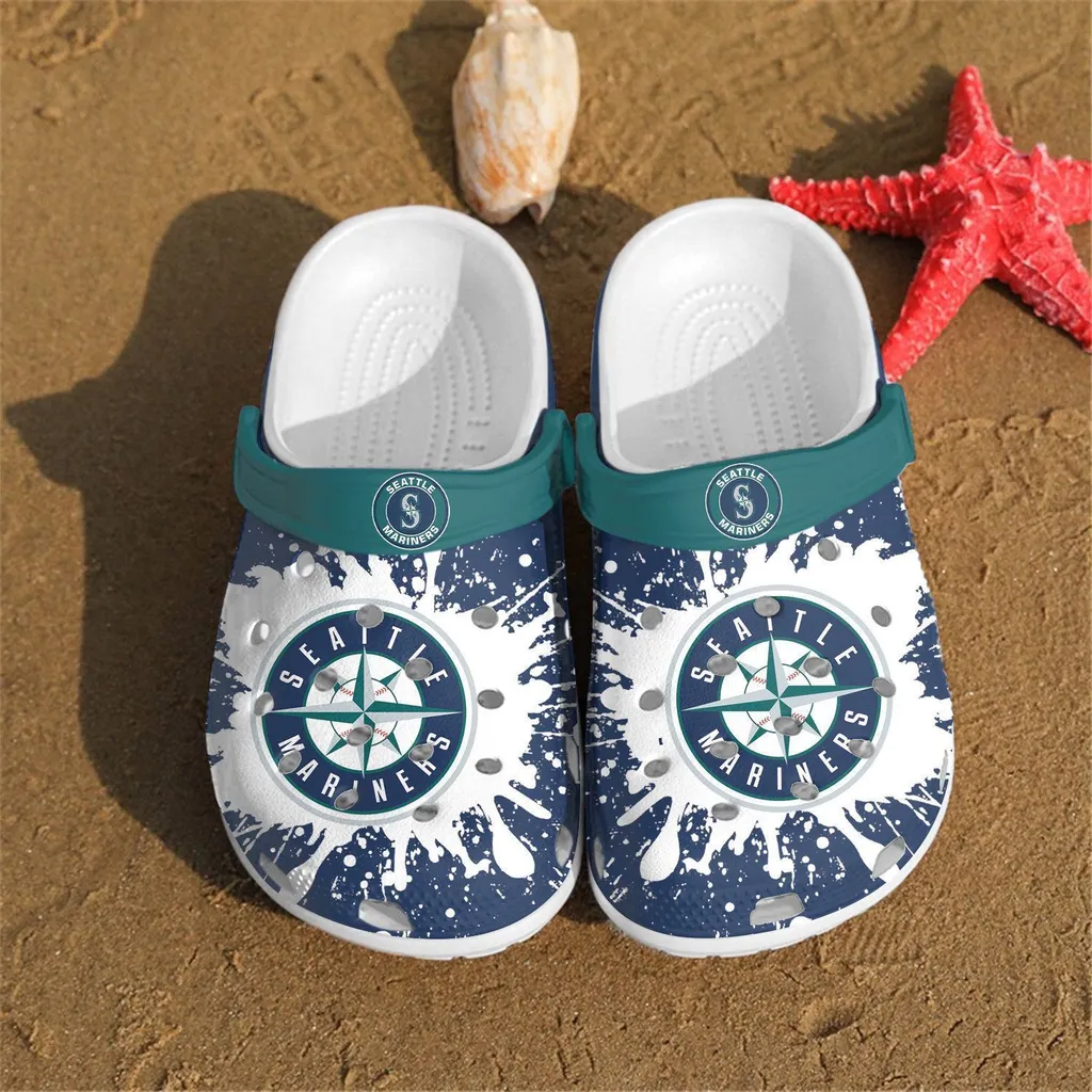 Seattle Mariners Mlb Paint Flakes Gift For Fan Crocs Clog