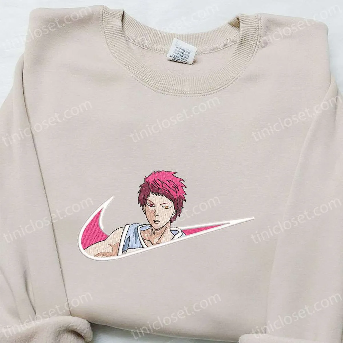 Seijuro Akashi x Nike Anime Embroidered Shirt, Kuroko no Basuke Embroidered Sweatshirt, Custom Embroidered Hoodie Seijuro Akashi x Nike Anime Embroidered Shirt, Kuroko no Basuke Embroidered Sweatshirt, Custom Embroidered Hoodie