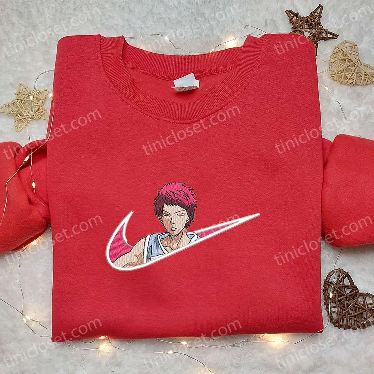 Seijuro Akashi x Nike Anime Embroidered Shirt, Kuroko no Basuke Embroidered Sweatshirt, Custom Embroidered Hoodie Seijuro Akashi x Nike Anime Embroidered Shirt, Kuroko no Basuke Embroidered Sweatshirt, Custom Embroidered Hoodie