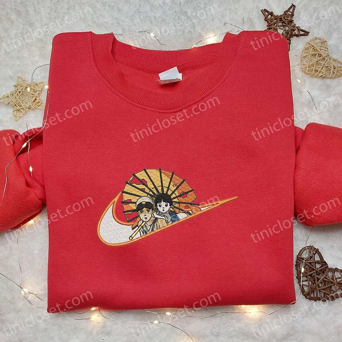 Seita Yokokawa x Nike Anime Embroidered Shirt, Ghibli Embroidered Sweatshirt, Custom Embroidered Hoodie Seita Yokokawa x Nike Anime Embroidered Shirt, Ghibli Embroidered Sweatshirt, Custom Embroidered Hoodie