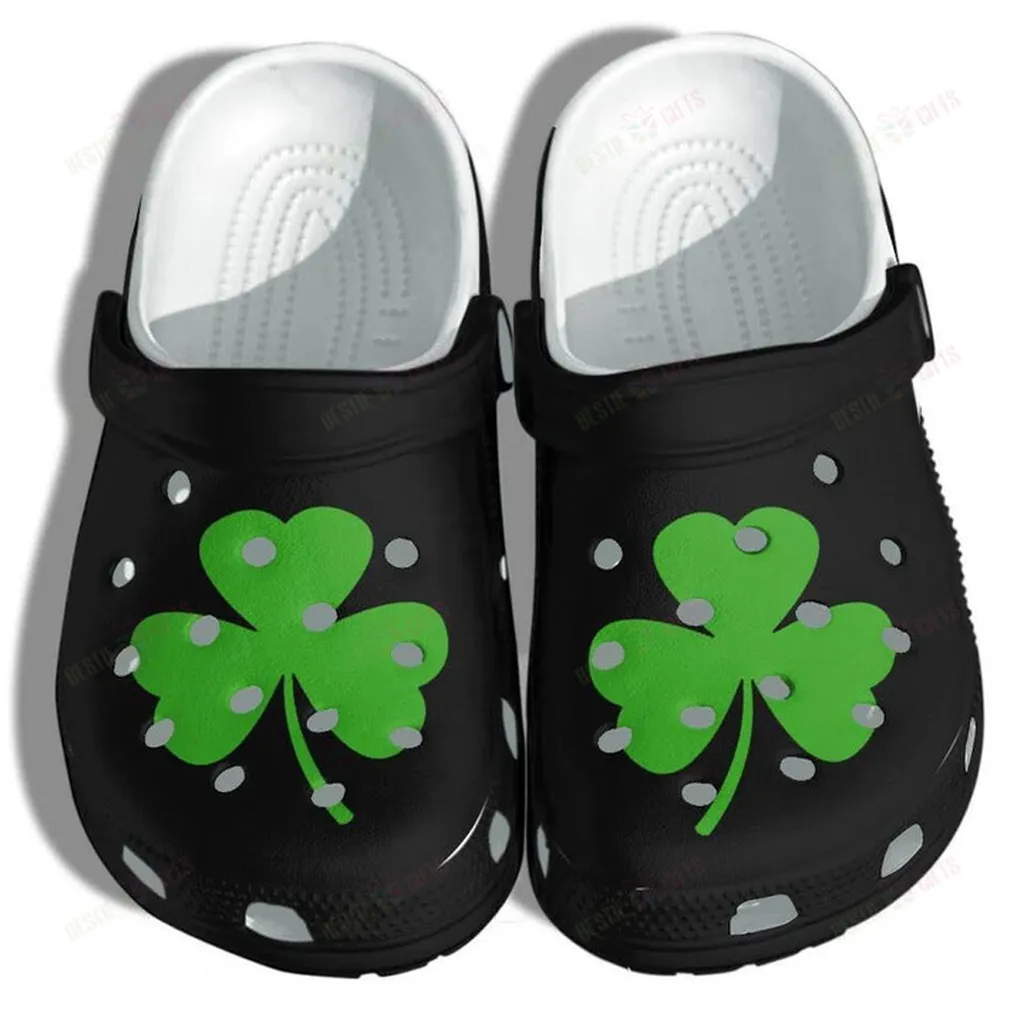 Shamrock Clover Lucky Flower Crocs, Personalized Crocs Classic Clogs