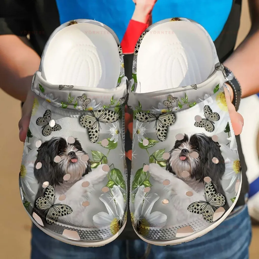 Shih Tzu Daisy Gift For Lover Rubber Crocs Clog