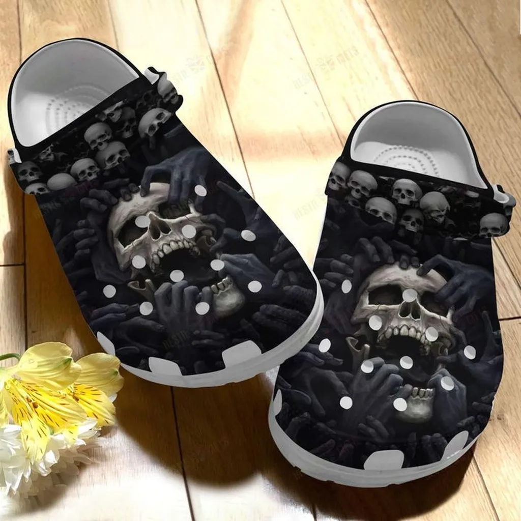 Skull 20 Crocs, Personalized Crocs Classic Clogs