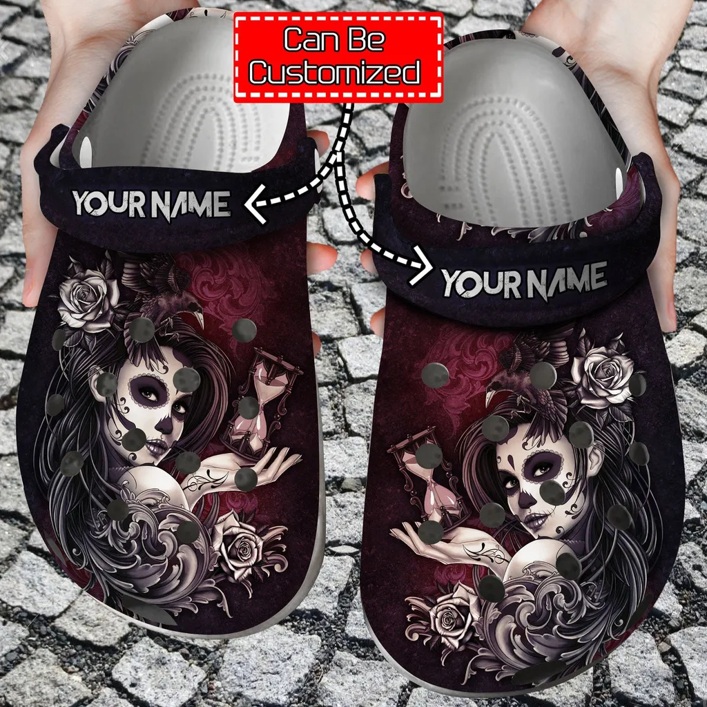 Skull Crimson Sugar Crocs Clog