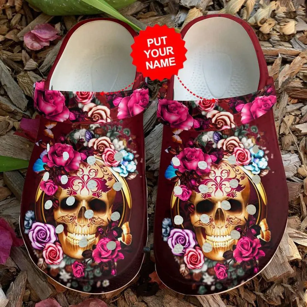 Skull Crocs - Floral Clog