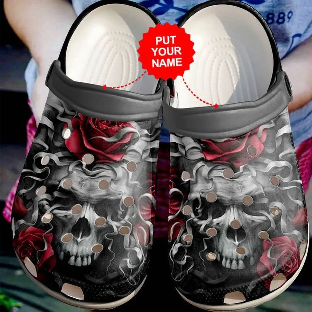 Skull Crocs - Skulls And Roses Clog