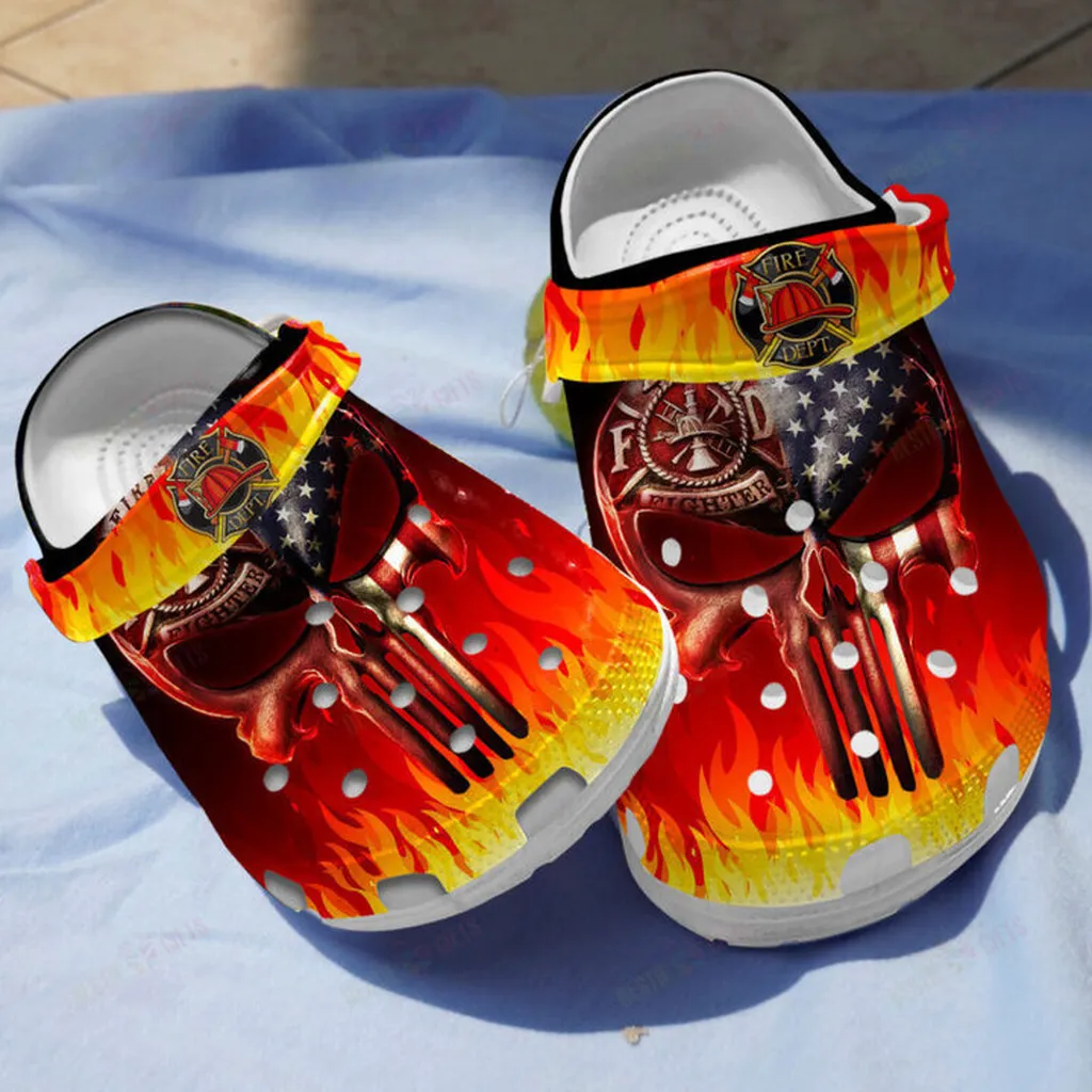 Skull Firefighter Crocs For Men Crocs Classic Clogs