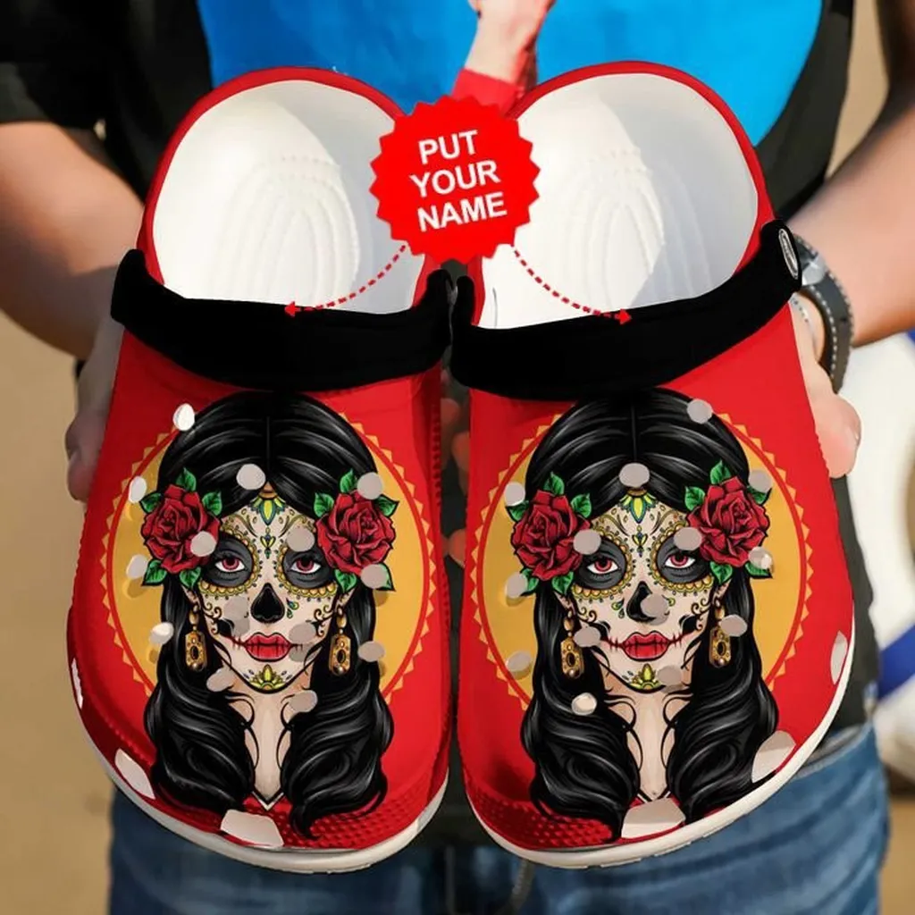 Skull Girl Crocs Clog