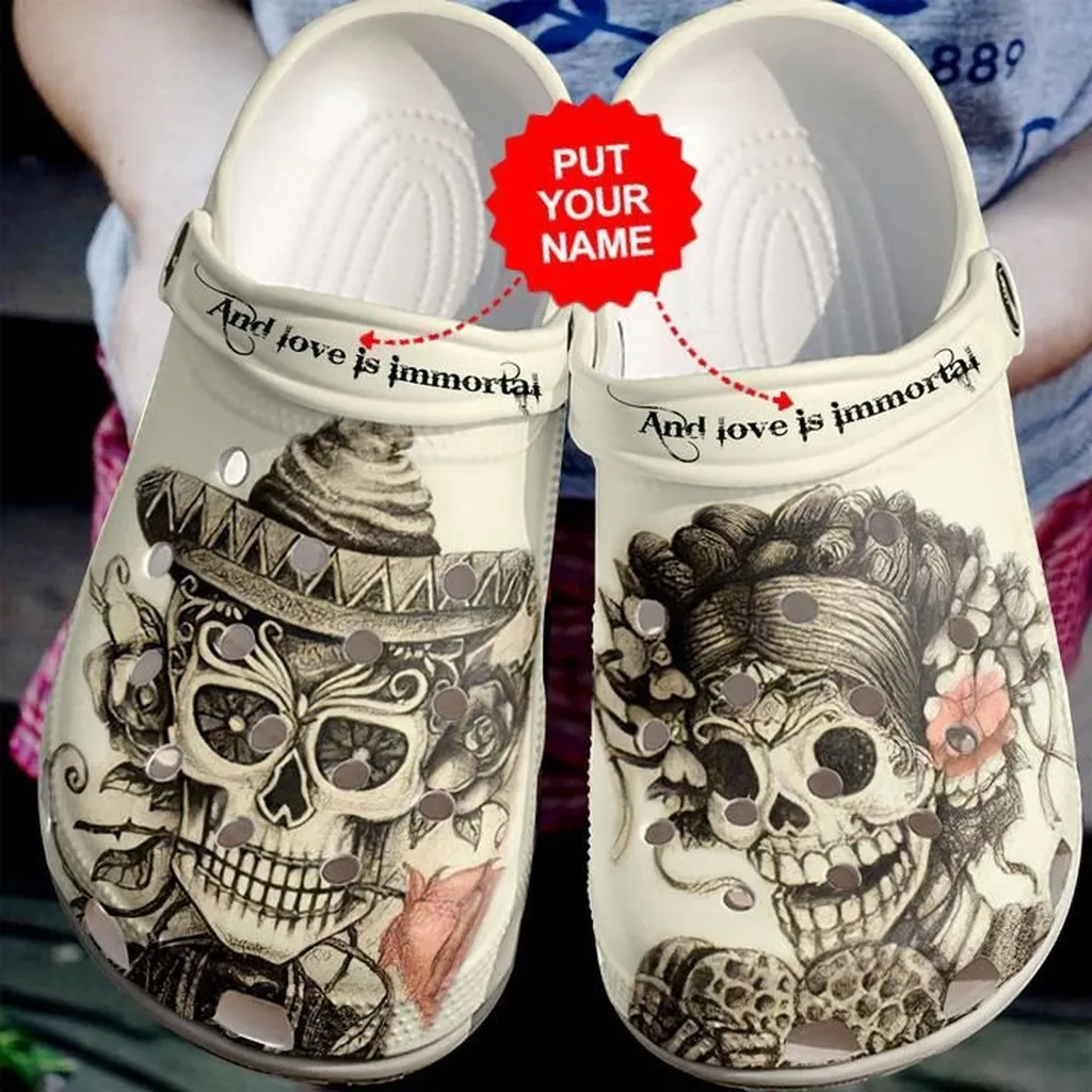 Skull Love Is Immortal Crocs Clog