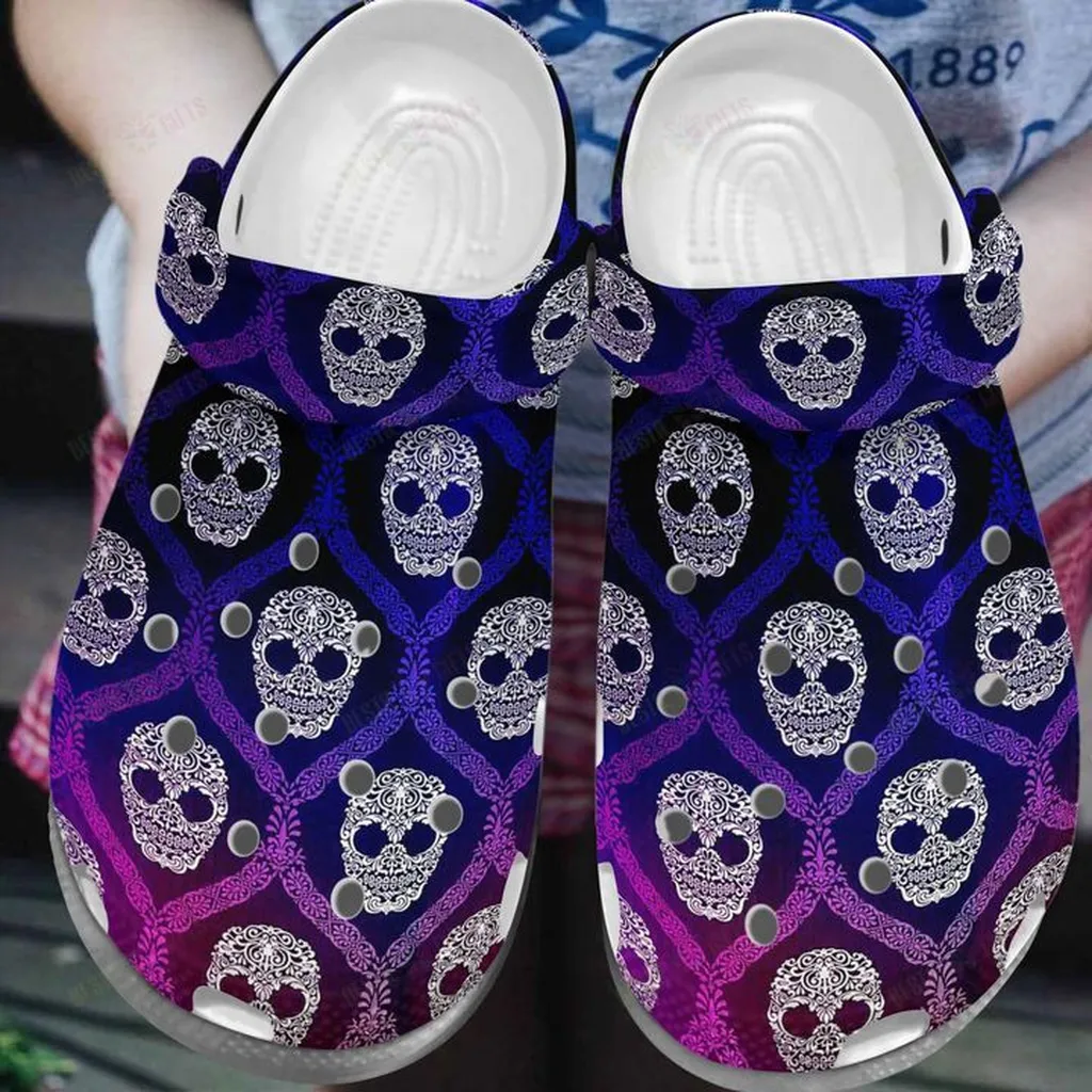 Skull Pattern Crocs Classic Clogs