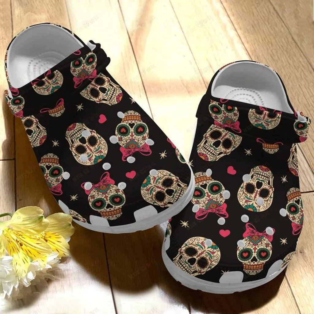 Skull Sugar Skull Pattern Crocs Classic Clogs