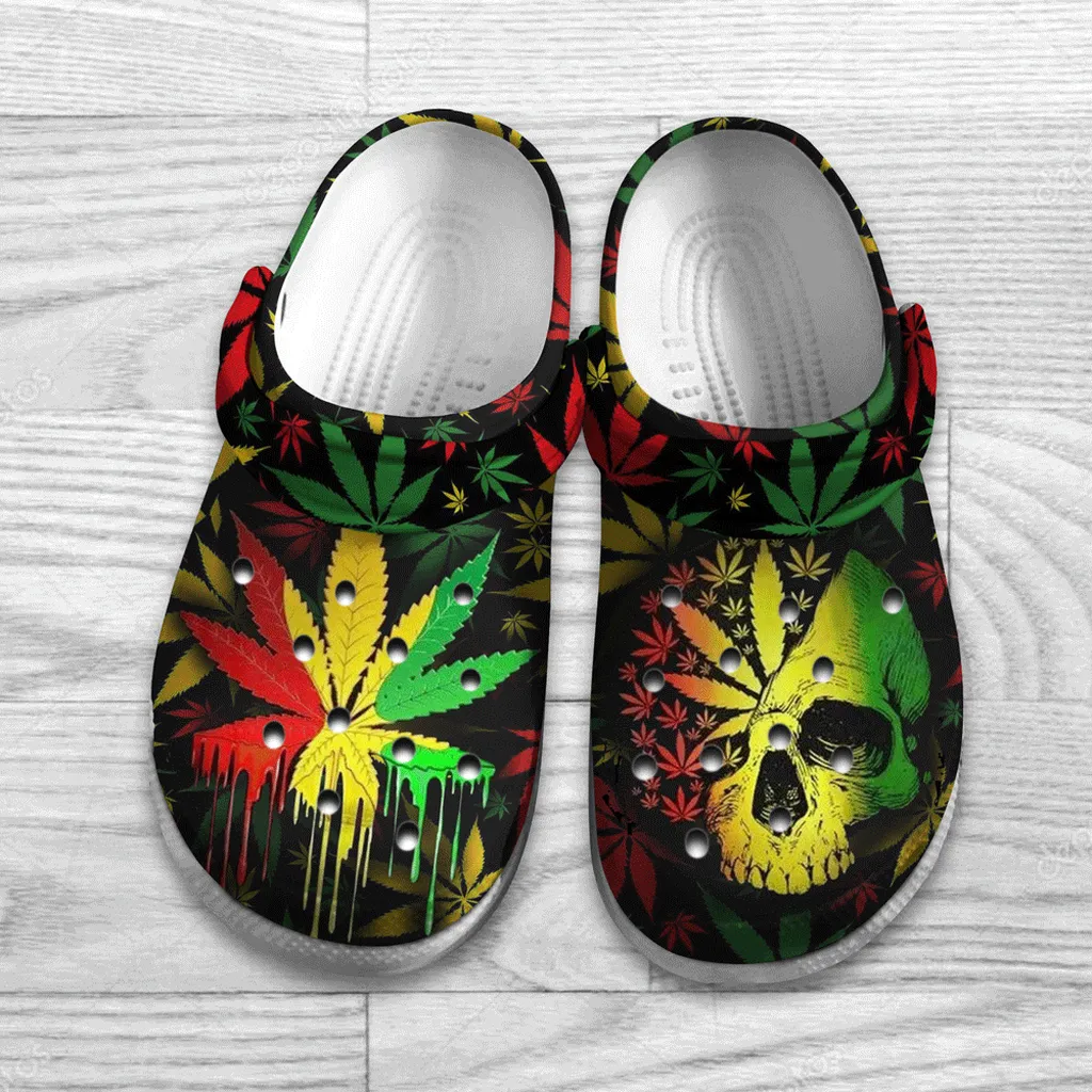 Skull Weed Cannabis Crocs Clog