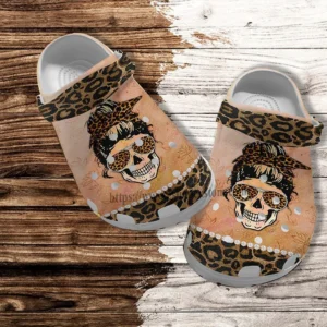 Skull Women Leopard Skin Croc