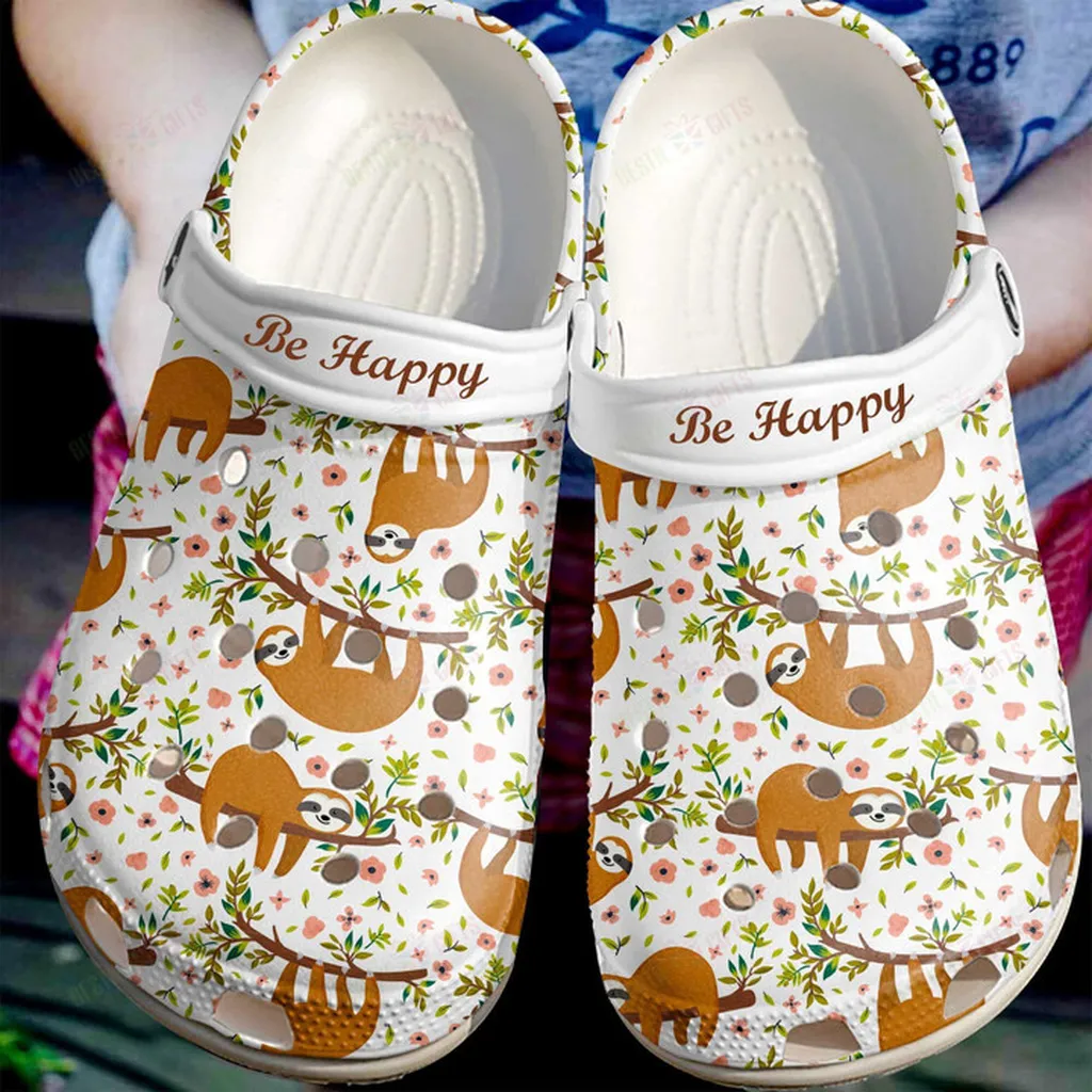 Sloth Be Happy Crocs Classic Clogs