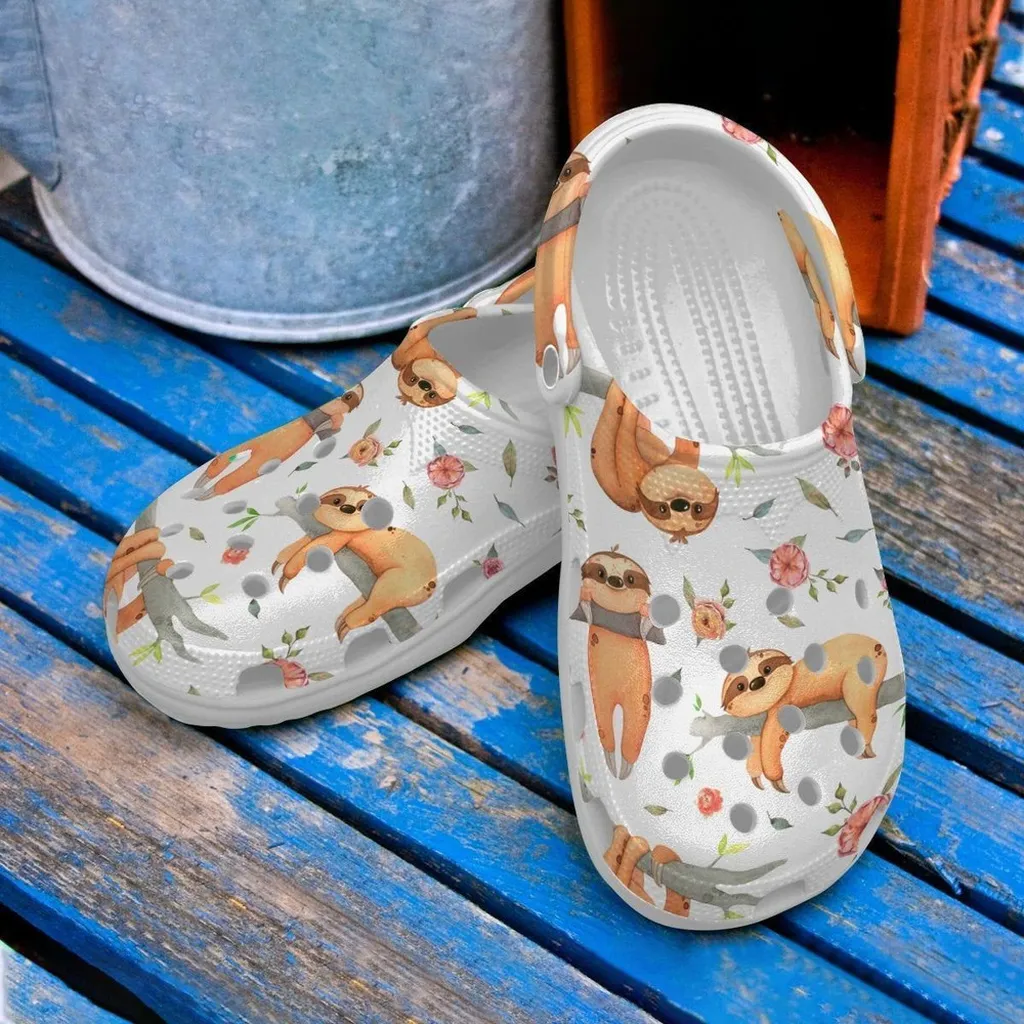 Sloth Cool Rubber Crocs Clog