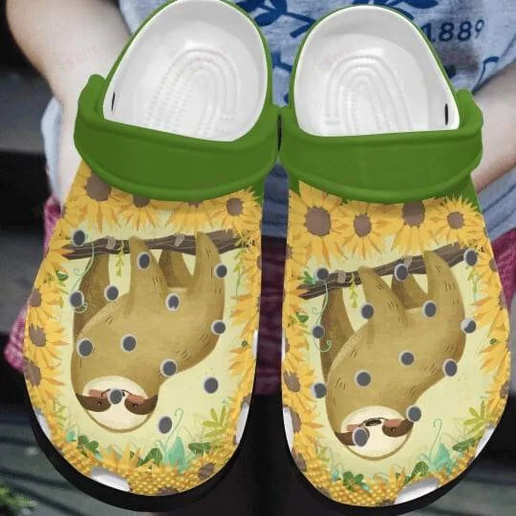 Sloth Crocs, Personalized Crocs Classic Clogs