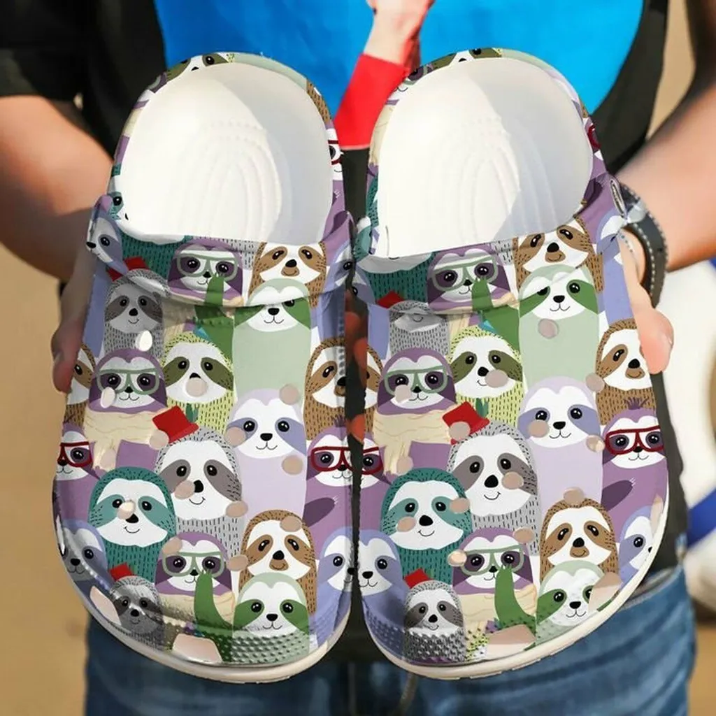 Sloth The Family Gift For Lover Rubber Crocs Clog