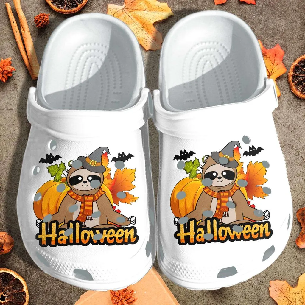 Sloth Witch With Bats Cartoon Crocs Crocband Clogs