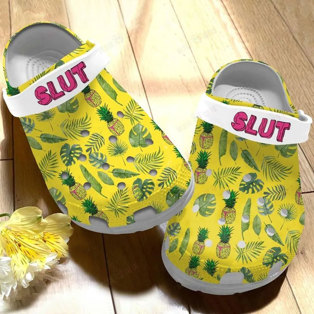 Slutty Pineapple Crocs Classic Clogs