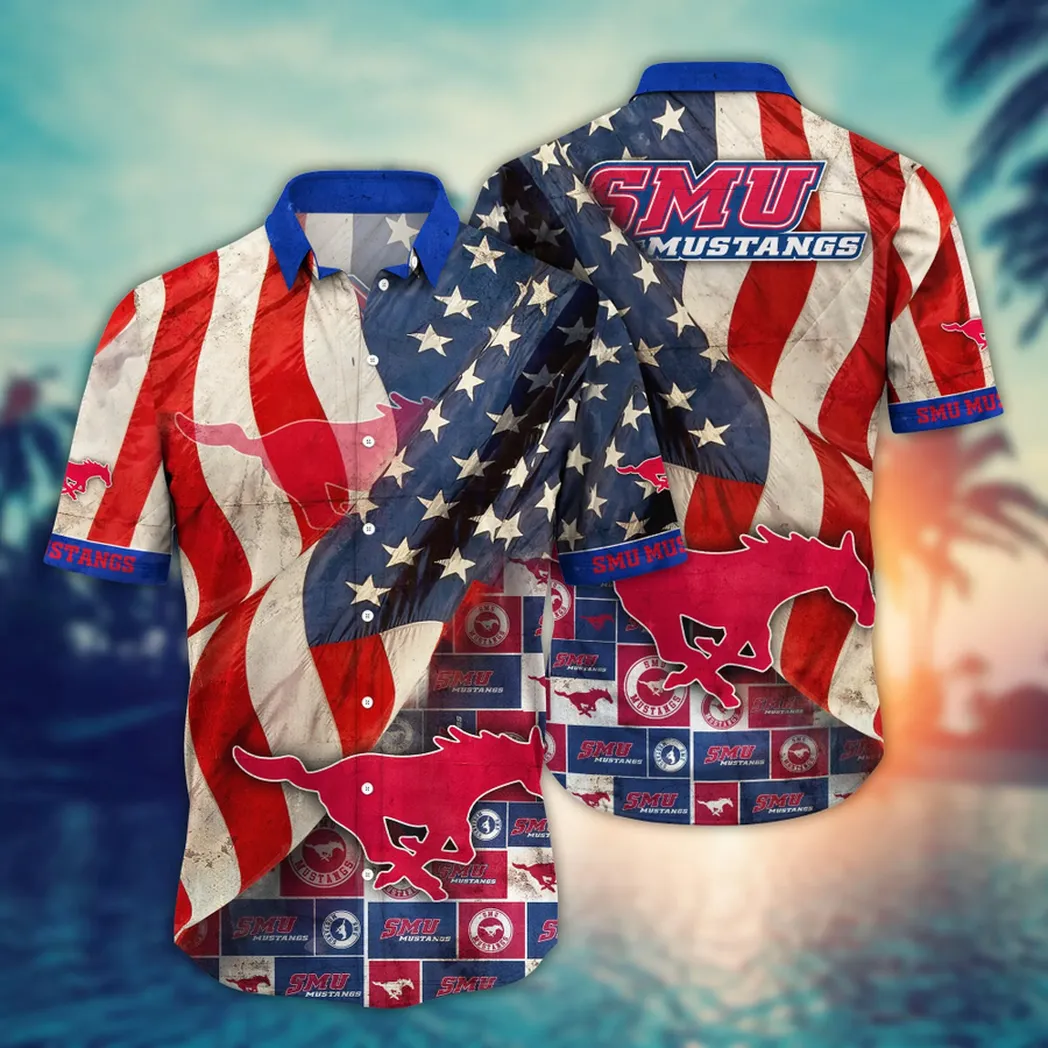 SMU Mustangs NCAA Flower Aloha Hawaiian Shirt, Summer Football Shirts VPHWA2451154142