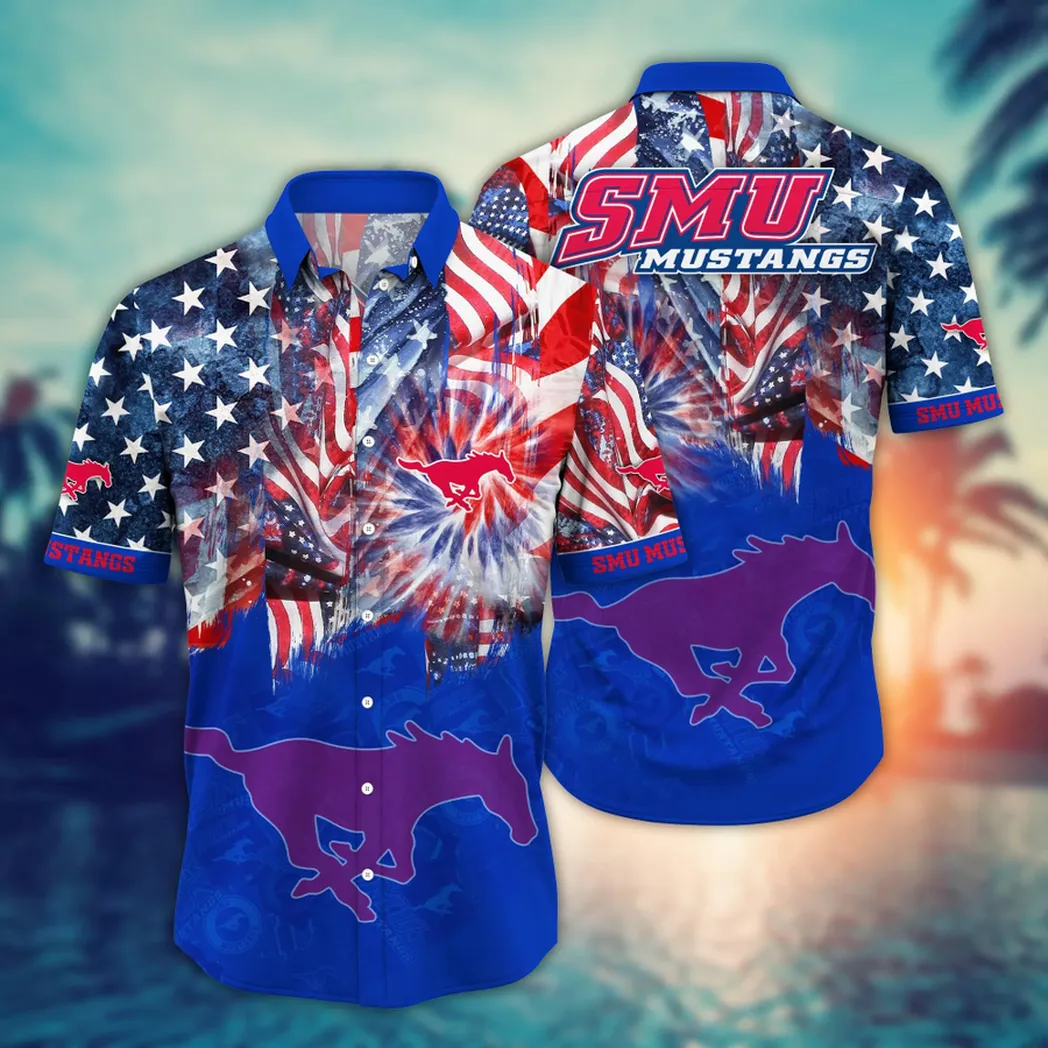 SMU Mustangs NCAA Flower Aloha Hawaiian Shirt, Summer Football Shirts VPHWA2451154357