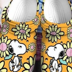 Snoopy Flower Crocs Crocband Clog Clog Comfortable For Mens And Womens Classic Clog Water