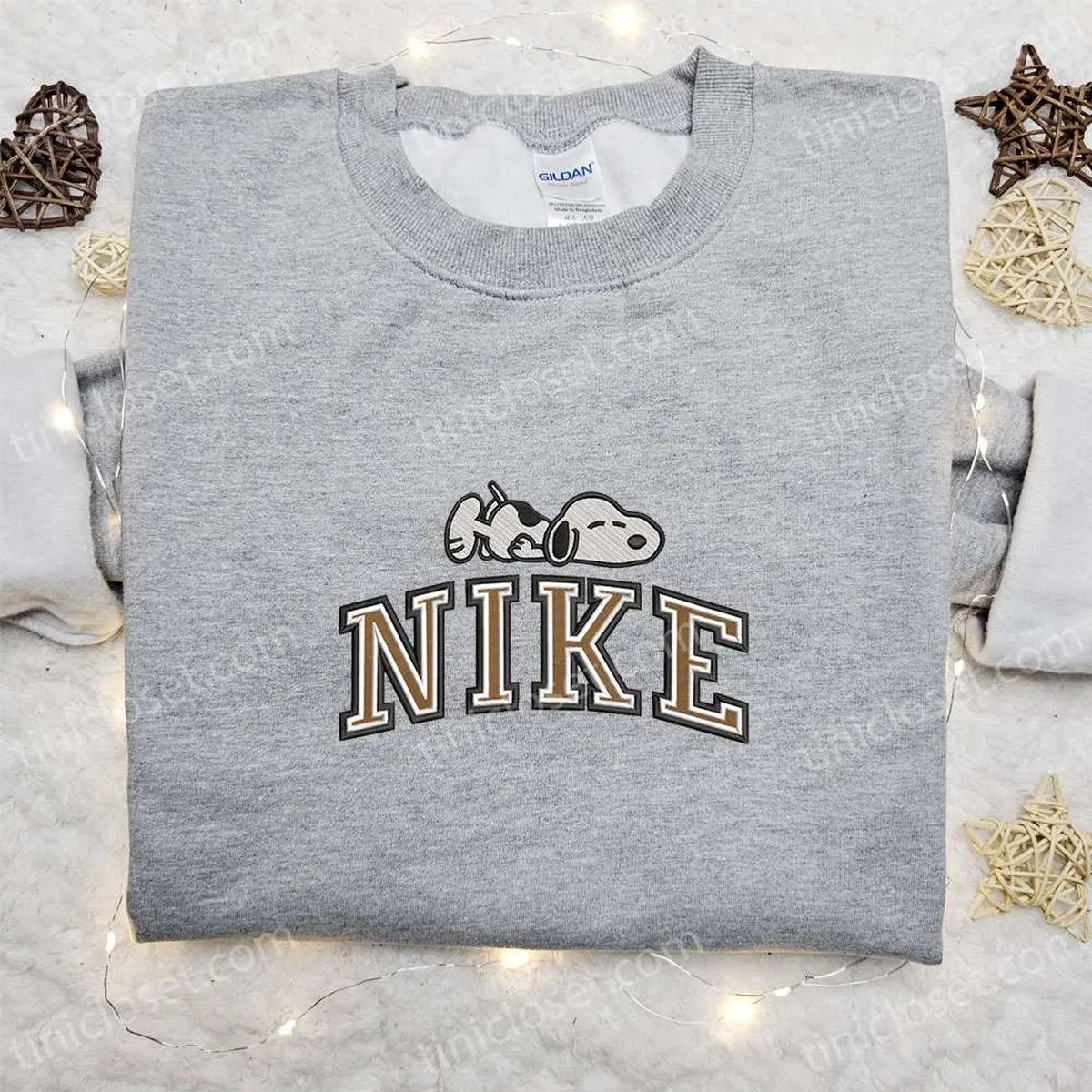 Snoopy Tired x Nike Embroidered Sweatshirt, Peanuts Disney Plus Embroidered Shirt, Best Gift Ideas For All Occasions