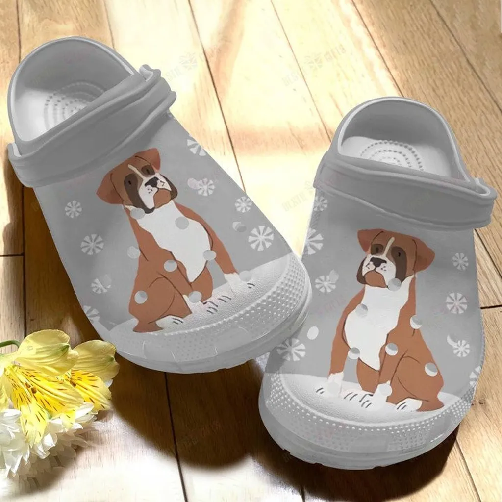 Snowy Boxer Crocs Classic Clogs