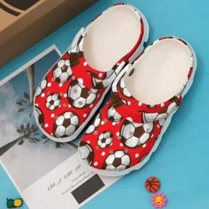 Soccer Ball Pattern 102 Gift For Lover Rubber Crocs Clog