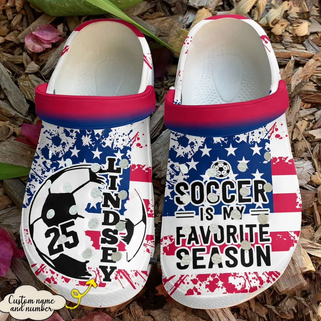 Soccer Crocs - Personalized Soccer Is My Favorite Season Clog