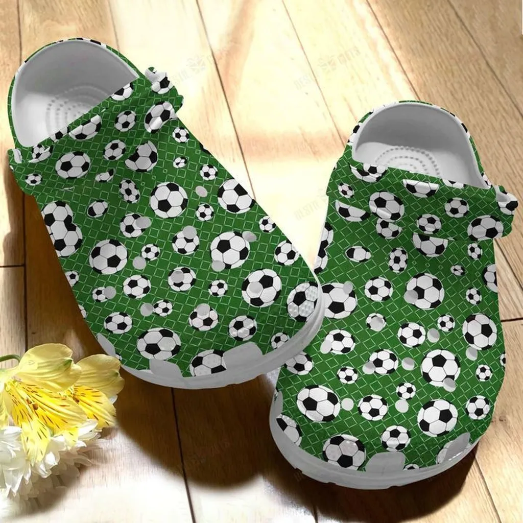 Soccer Net Crocs, Personalized Crocs Classic Clogs