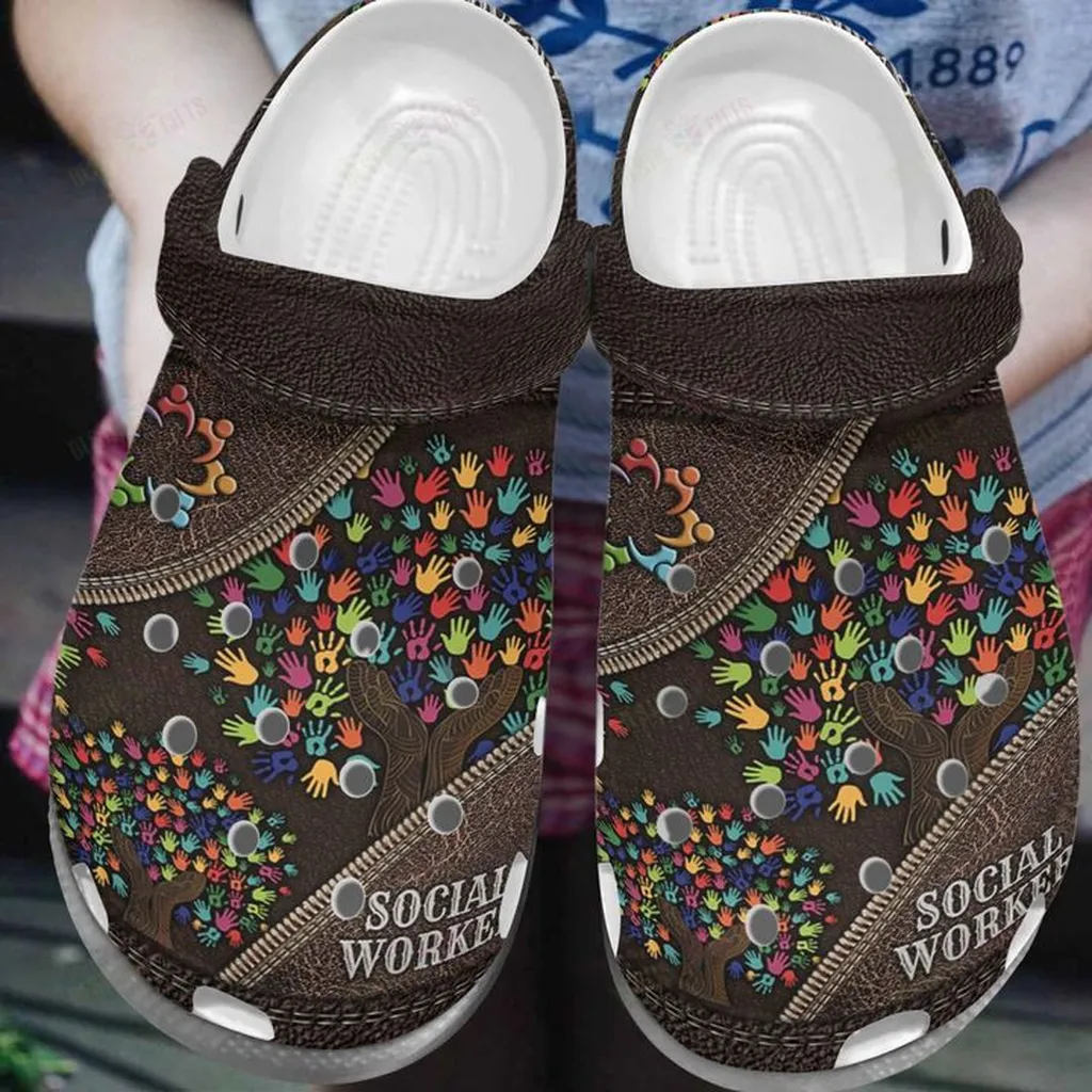 Social Worker Gift Crocs, Personalized Crocs Classic Clogs