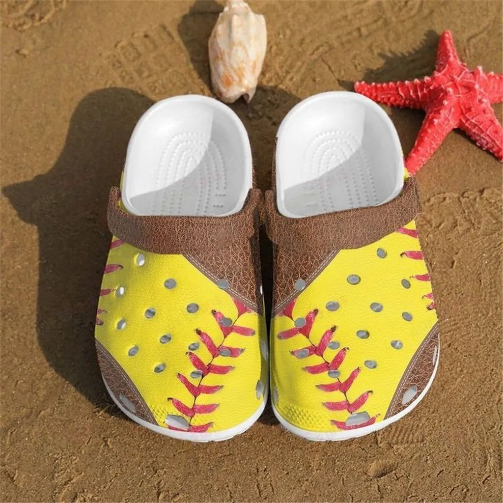 Softball Lovers Crocs, Personalized Crocs Classic Clogs