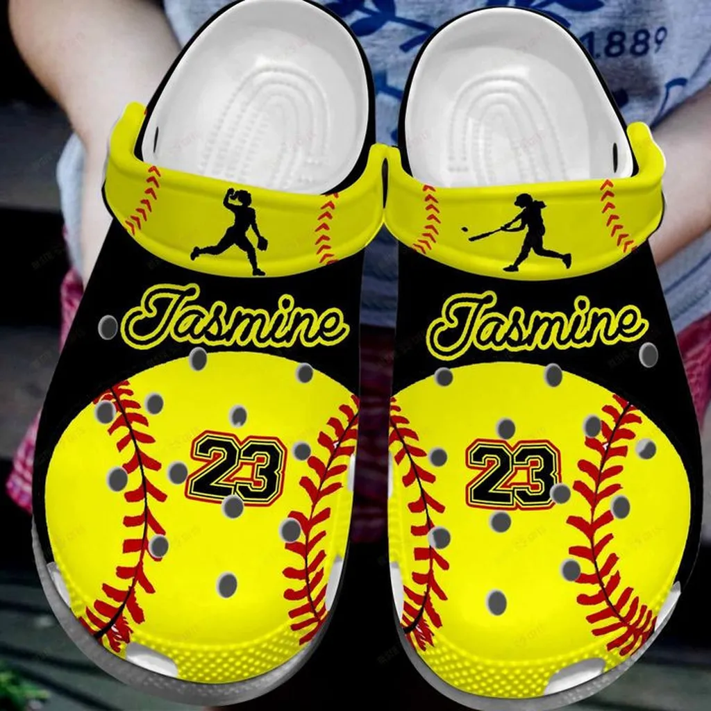 Softball Personalized Softball Lover Crocs Classic Clogs