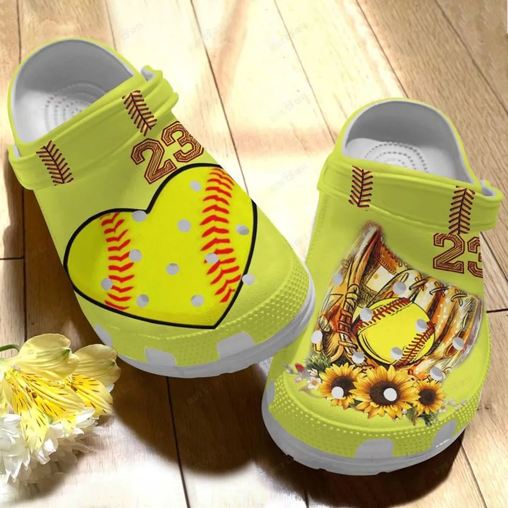 Softball Personalized Winner In My Heart Crocs Classic Clogs