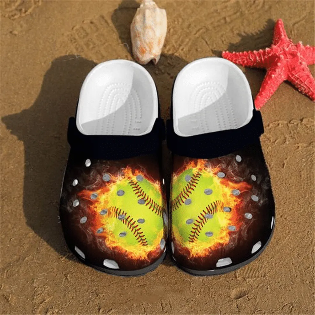 Softball Rubber Crocs Clog