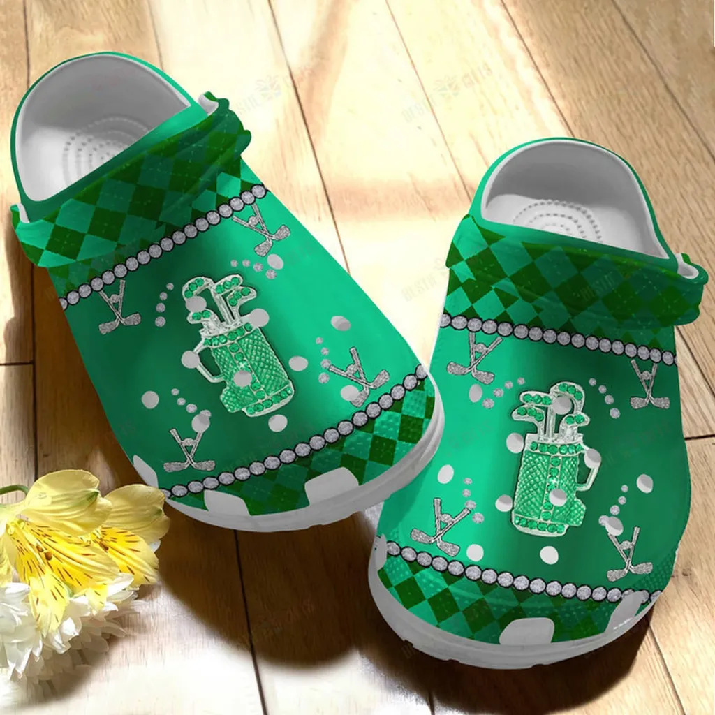 Sparkle Golf Crocs Classic Clogs