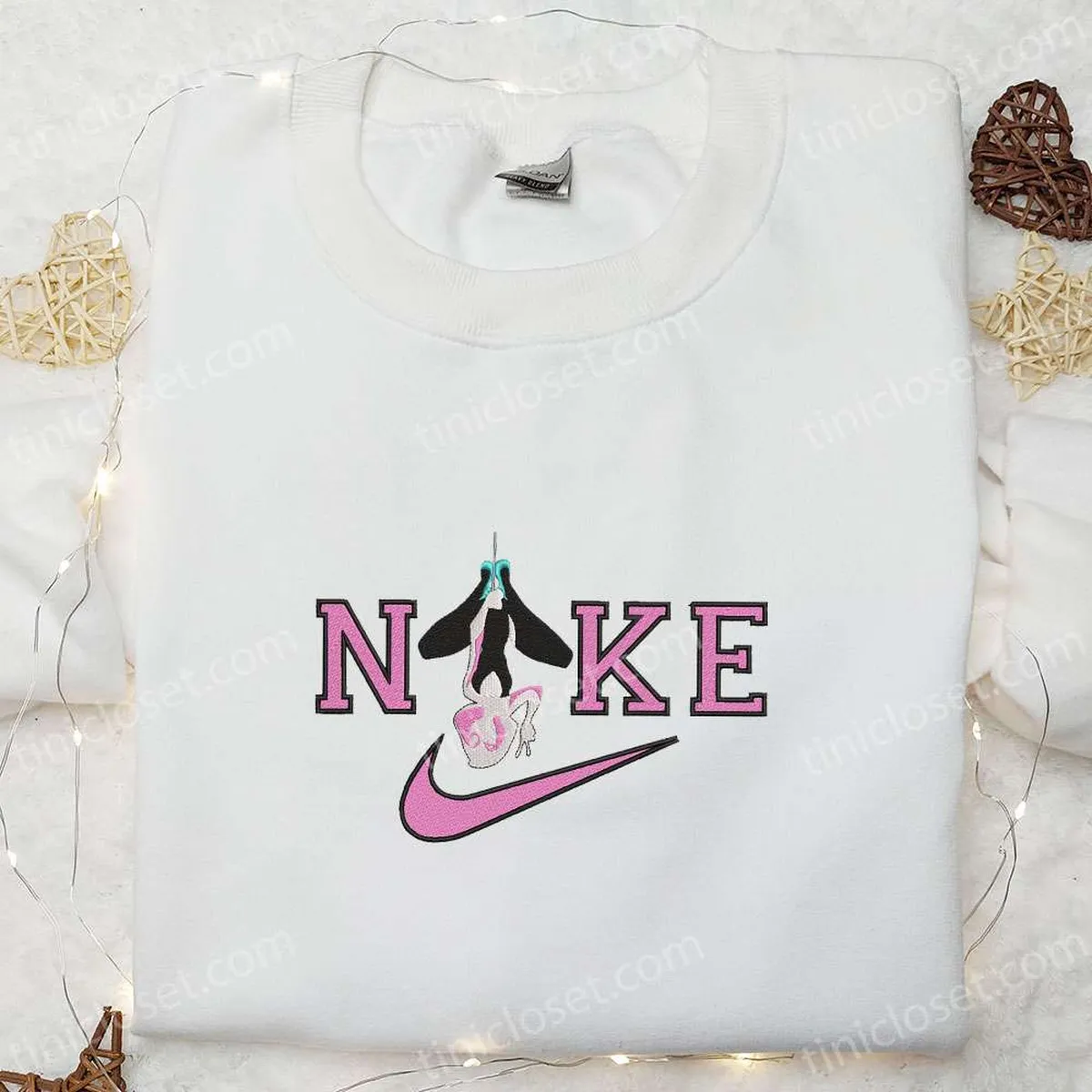 Spider-Gwen Hanging Upside Down x Nike Embroidered Shirt, Marvel Characters, Embroidered Hoodie, Best Gift Ideas