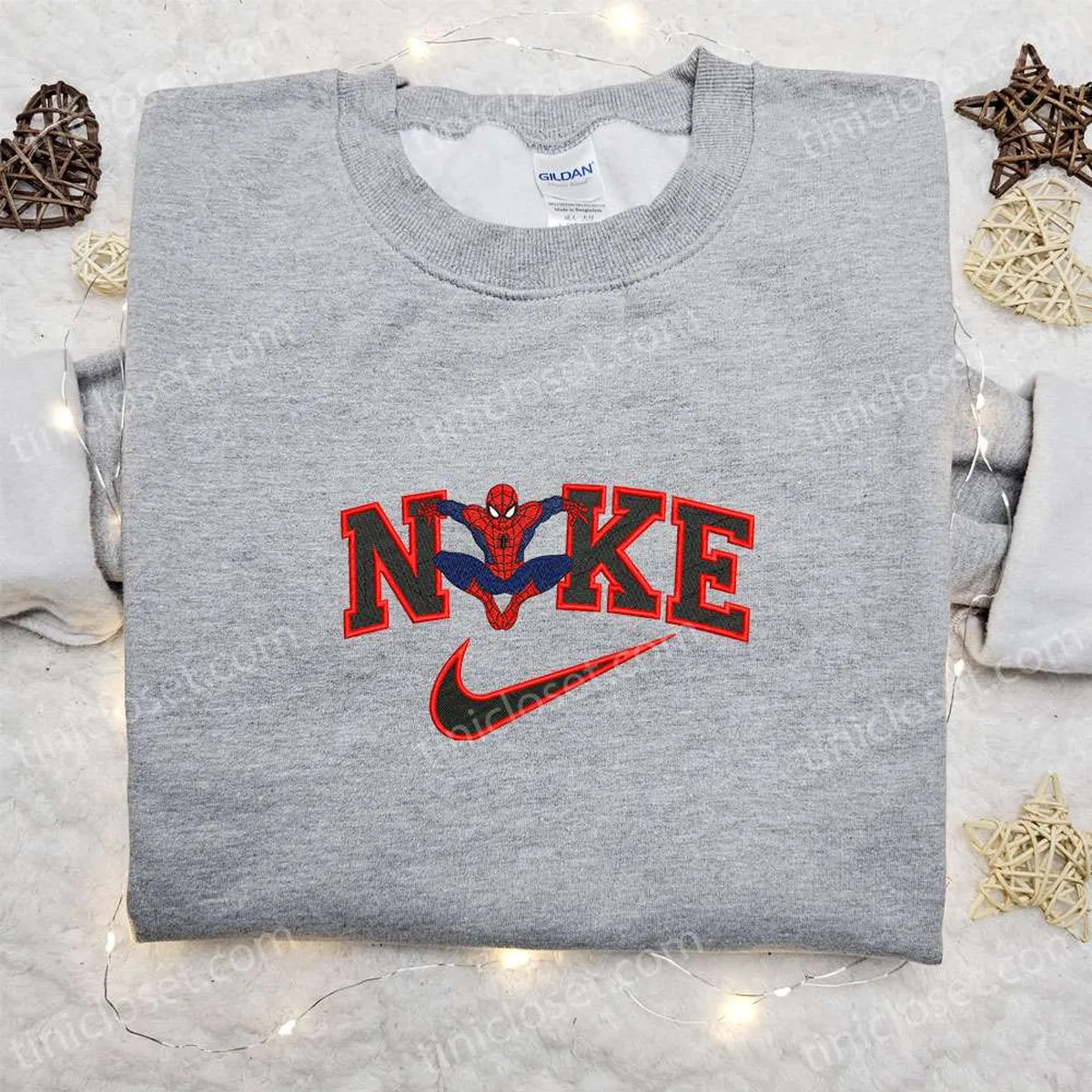 Spider-Man x Nike Embroidered Shirt, Marvel Superhero Embroidered Hoodie, Nike Inspired Embroidered Sweatshirt