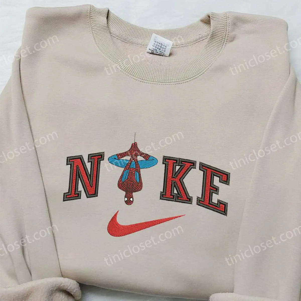 Spider-Man x Nike Embroidered Sweatshirt, Spider-Man No Way Home Embroidered Shirt, Nike Inspired Embroidered Shirt