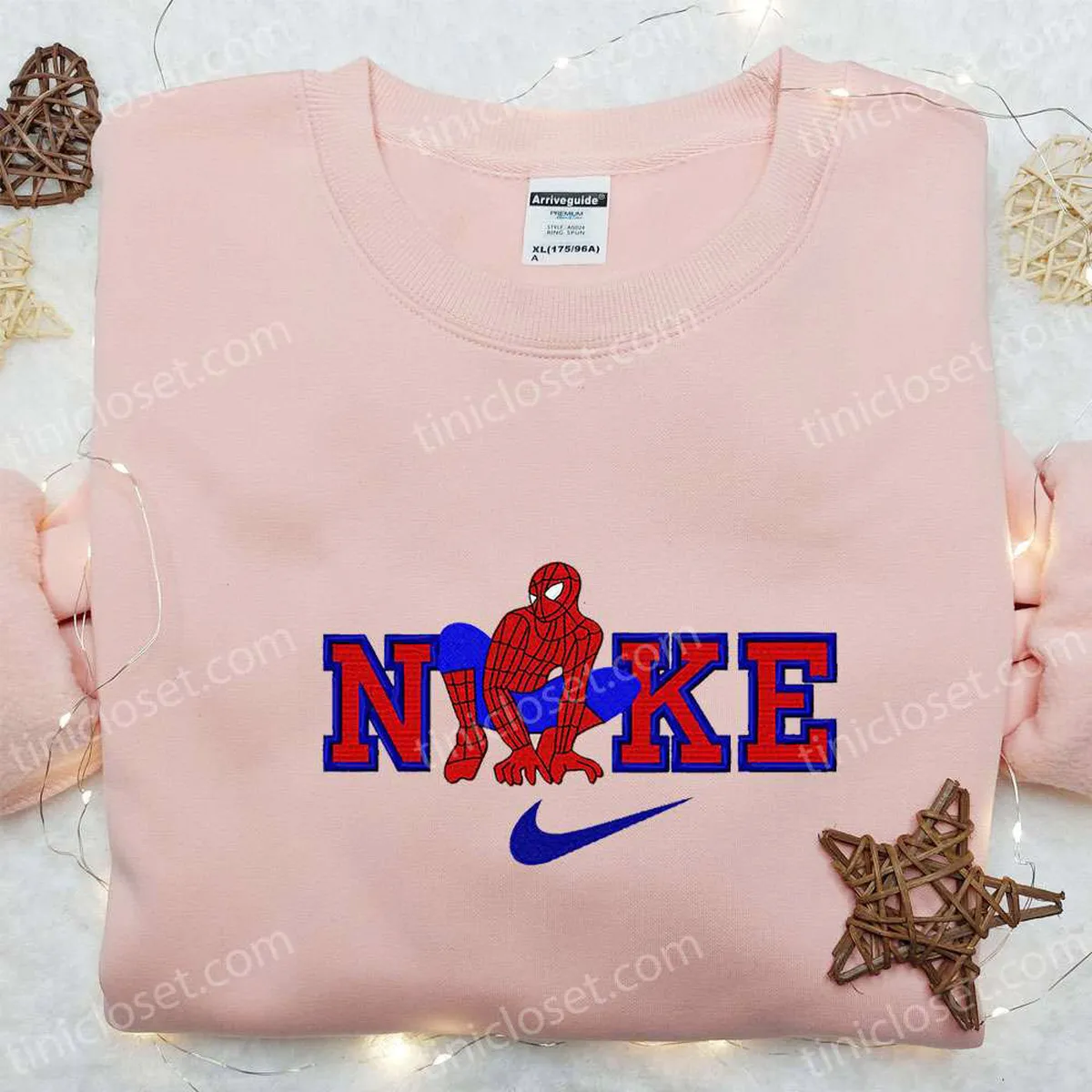 Spider-Man x Nike Movie Embroidered Hoodie, Marvel Cinematic Universe Embroidered Shirt, Nike Inspired Embroidered Shirt