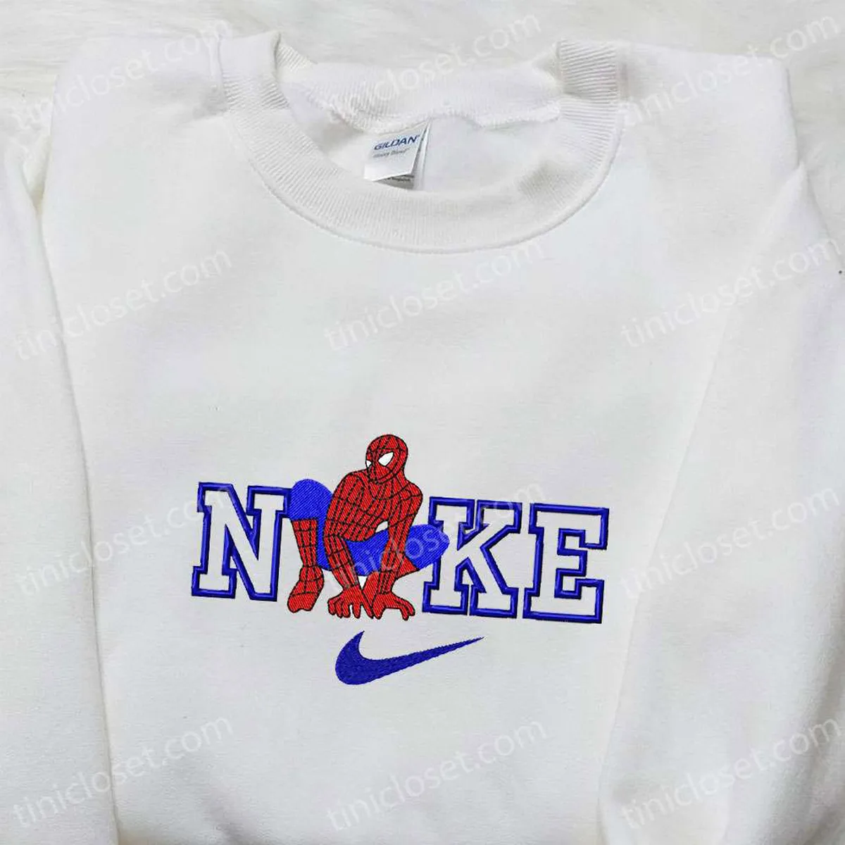 Spider-Man x Nike Movie Embroidered Shirt, Custom Nike Embroidered Shirt, Best Gift for Family