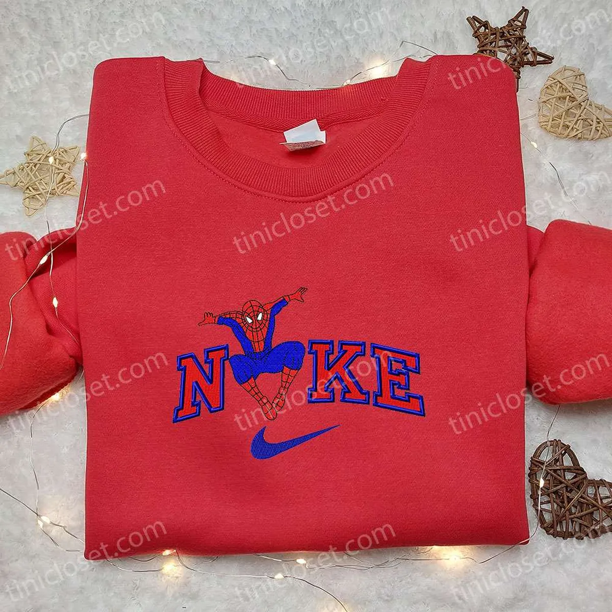 Spider-Man x Nike Movie Embroidered Sweatshirt, Marvel Cinematic Universe Embroidered Shirt, Nike Inspired Embroidered Shirt