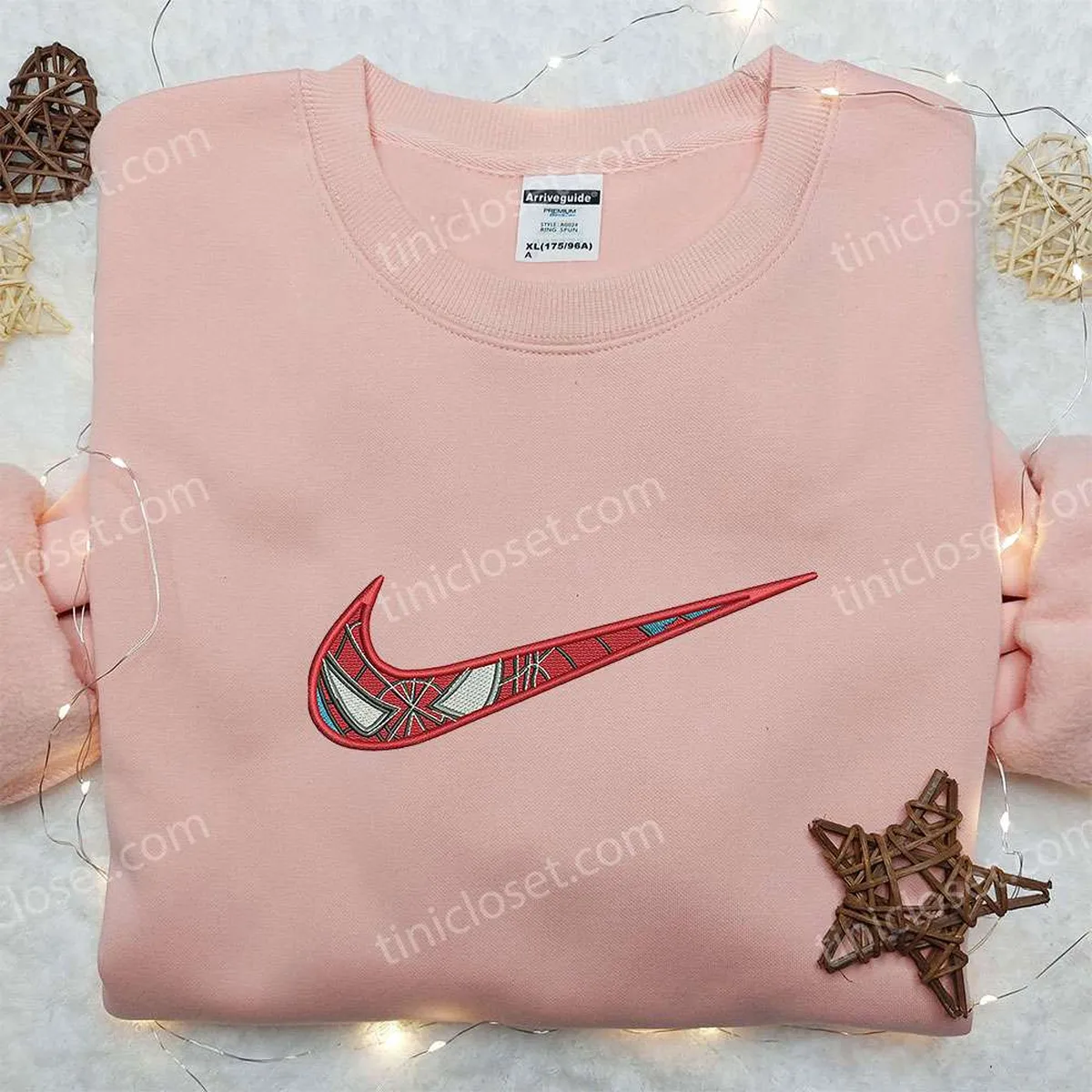 Spider-Man x Nike Swoosh Embroidered Sweatshirt, Spider-Man No Way Home Embroidered Shirt, Nike Inspired Embroidered Shirt