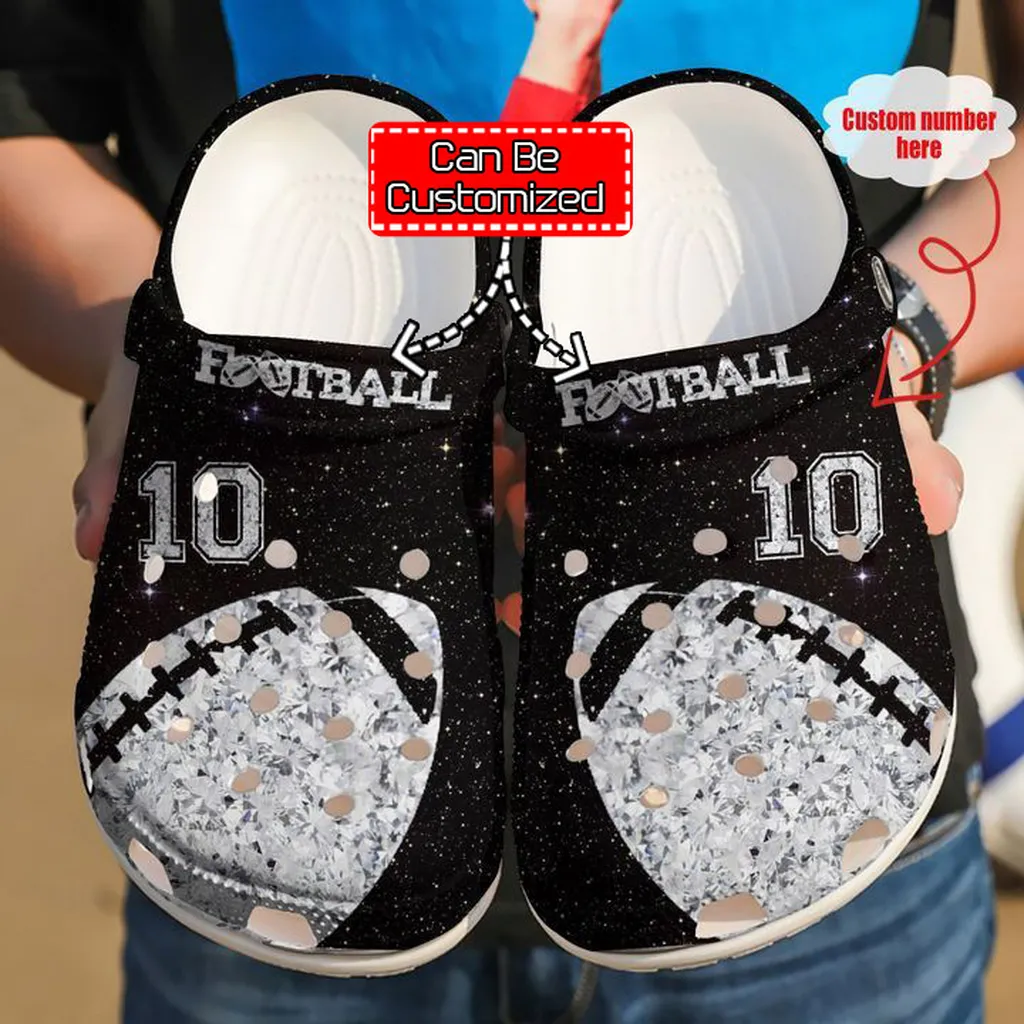 Sport Crocs - Football Personalized Ball Diamond Crocs Clog