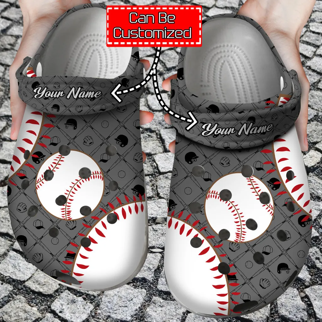 Sport Crocs - Personalized Baseball Pattern Clog