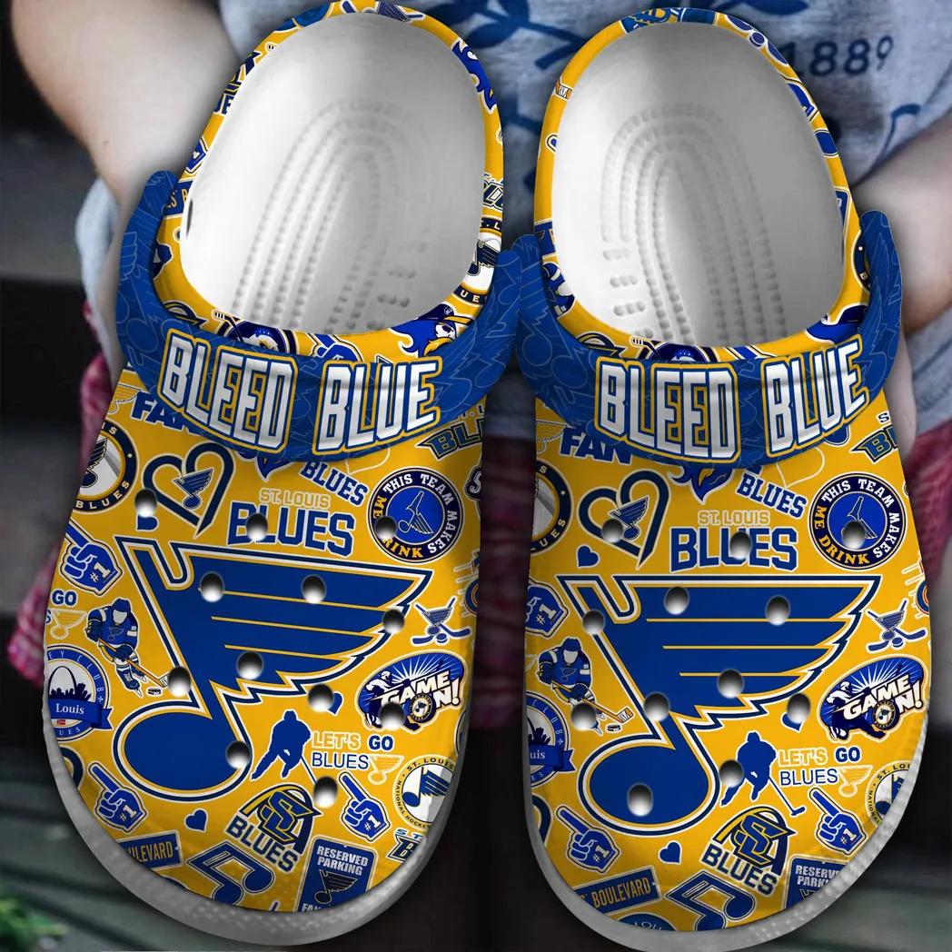 St. Louis Blues NHL Sport Crocs Clogs