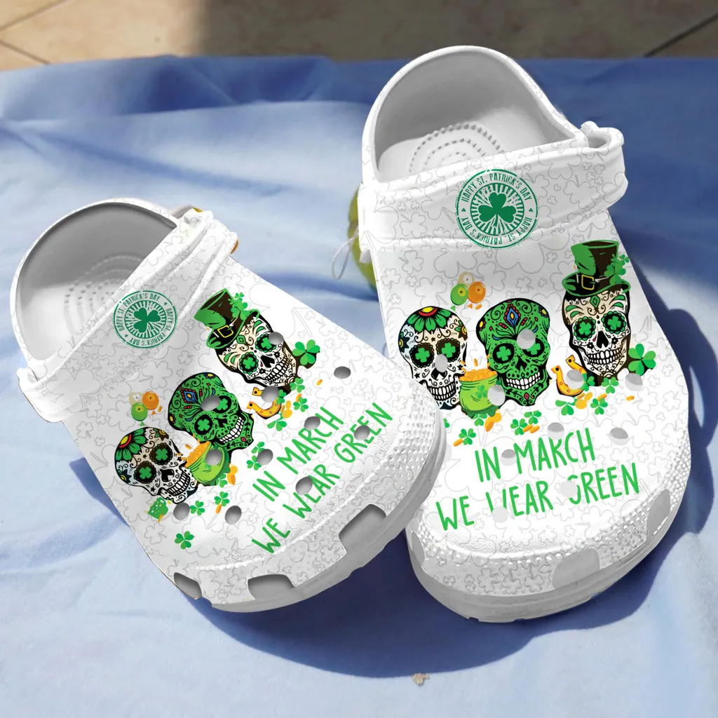 St Patricks Day Irish Sugar Crocs Classic Clogs