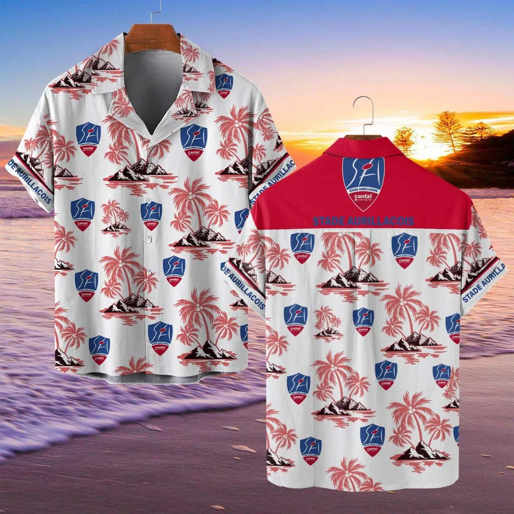 Stade Aurillacois Cantal Auvergne Hawaiian Shirt Style Classic Oversized Hawaiian, Unisex Hawaiian Shirt